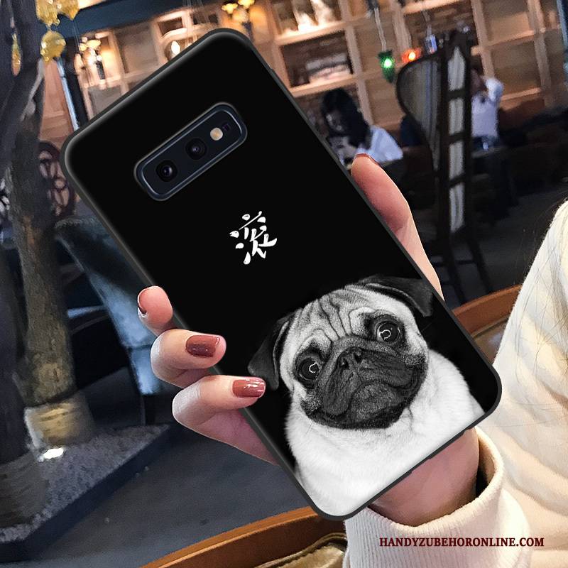 Hülle Samsung Galaxy S10e Kreativ Schwarz Liebhaber, Case Samsung Galaxy S10e Karikatur Persönlichkeit Handyhüllen