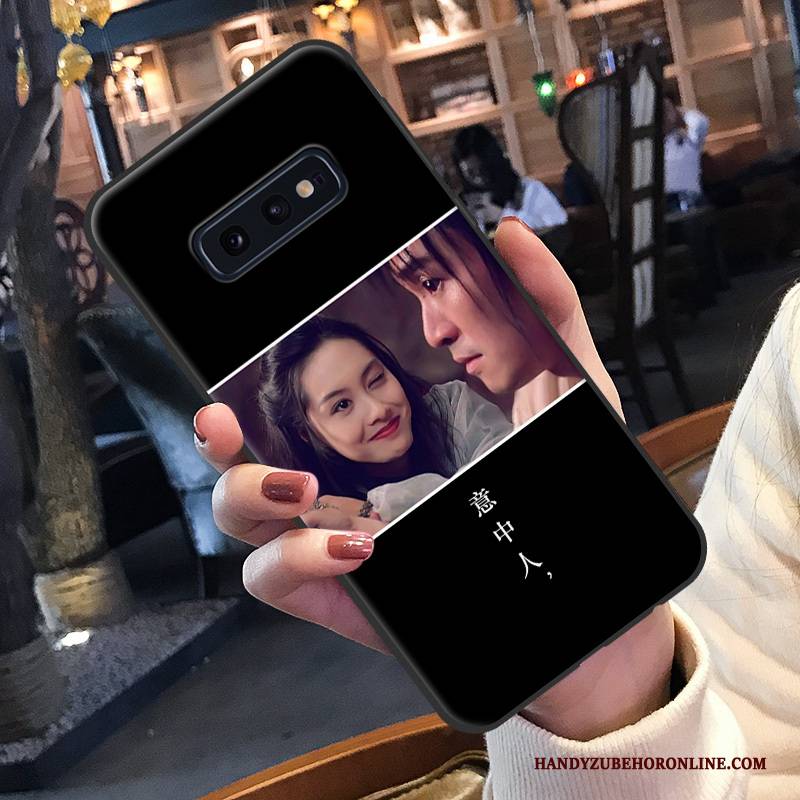 Hülle Samsung Galaxy S10e Kreativ Schwarz Liebhaber, Case Samsung Galaxy S10e Karikatur Persönlichkeit Handyhüllen