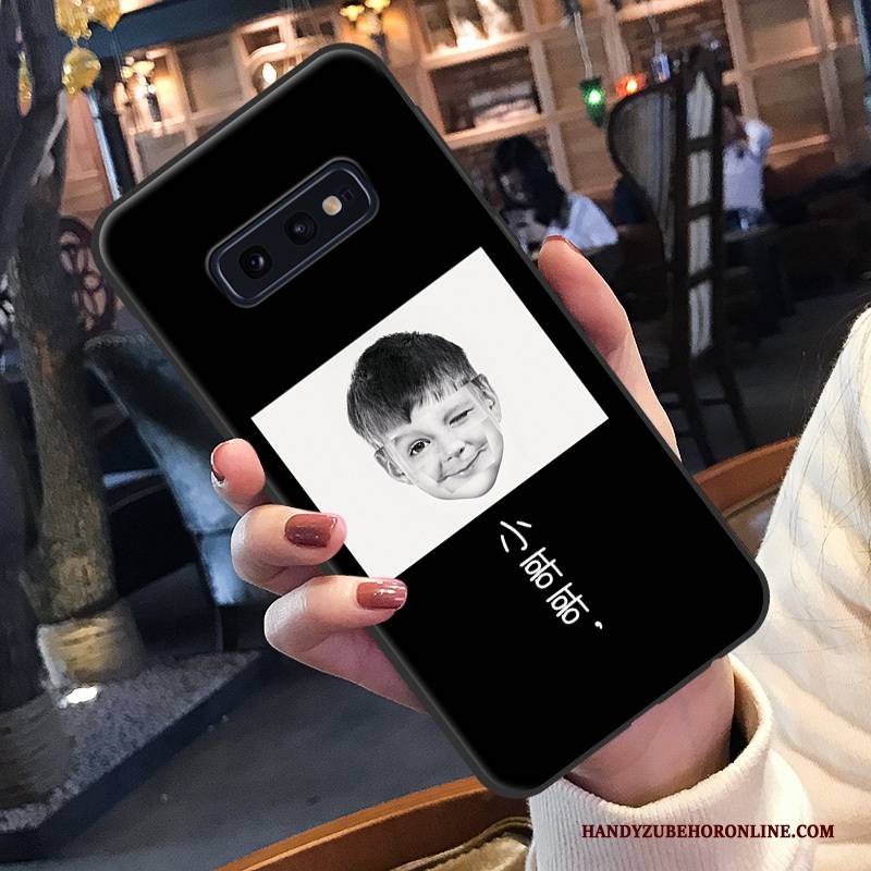 Hülle Samsung Galaxy S10e Kreativ Schwarz Liebhaber, Case Samsung Galaxy S10e Karikatur Persönlichkeit Handyhüllen