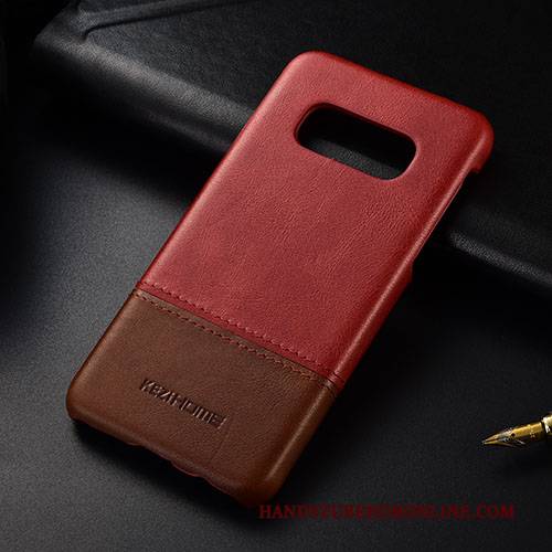 Hülle Samsung Galaxy S10e Leder Rot Schlank, Case Samsung Galaxy S10e Handyhüllen