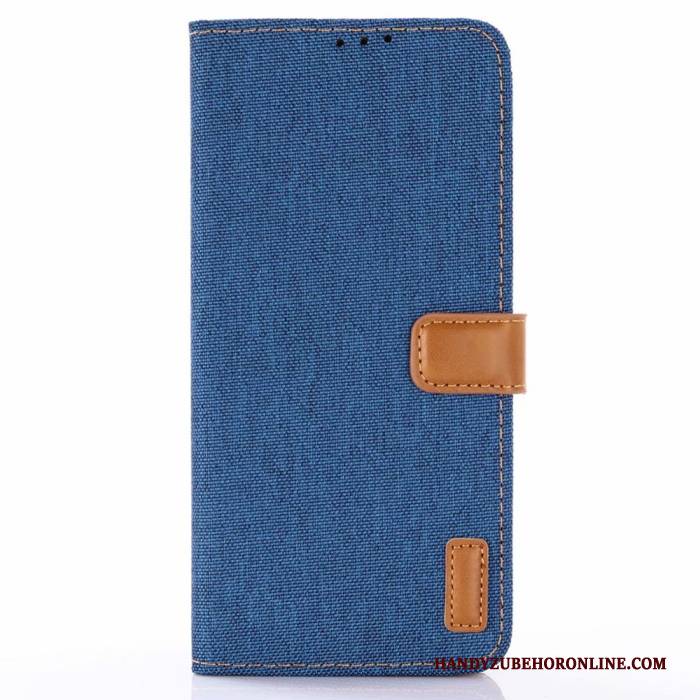 Hülle Samsung Galaxy S10e Lederhülle Handyhüllen Denim, Case Samsung Galaxy S10e Schutz Blau Muster