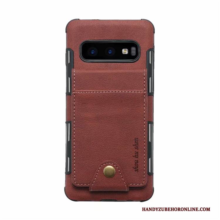 Hülle Samsung Galaxy S10e Lederhülle Karte Rot, Case Samsung Galaxy S10e Taschen Handyhüllen