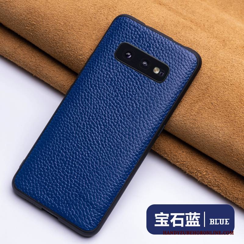 Hülle Samsung Galaxy S10e Lederhülle Schlank Blau, Case Samsung Galaxy S10e Kreativ Handyhüllen Persönlichkeit