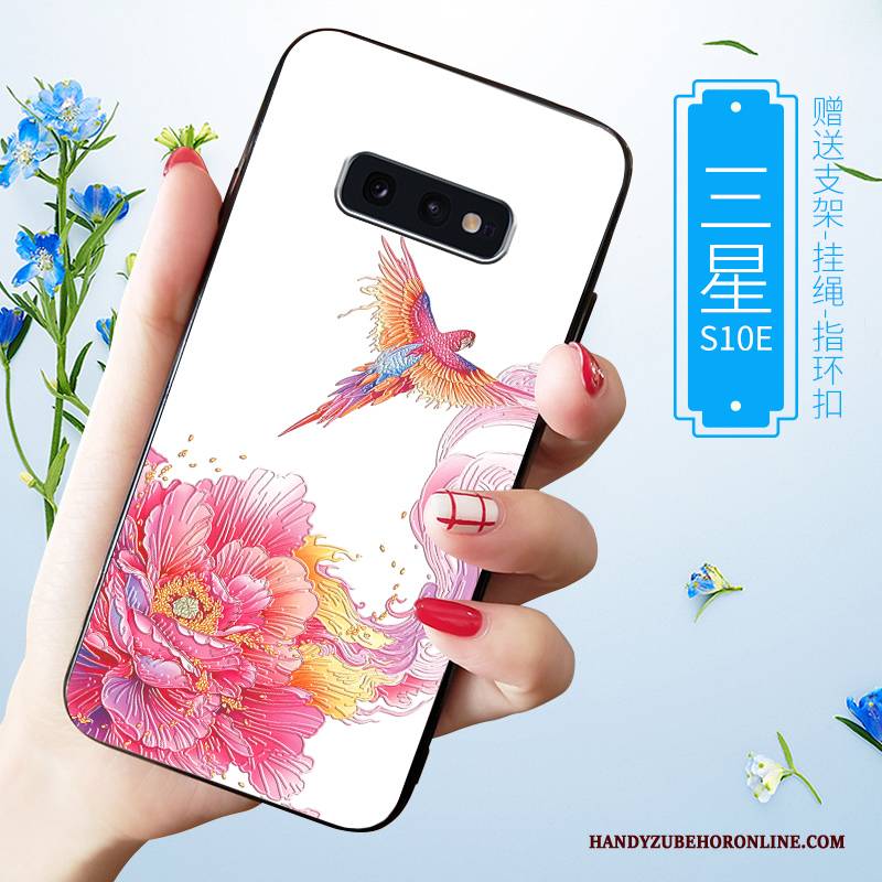 Hülle Samsung Galaxy S10e Prägung High-end Persönlichkeit, Case Samsung Galaxy S10e Weiche Netto Rot Neu