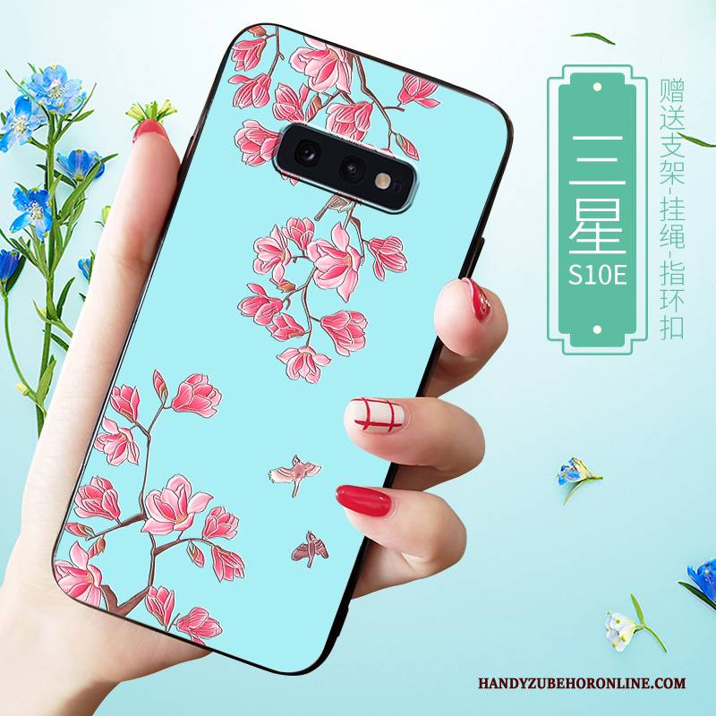 Hülle Samsung Galaxy S10e Prägung High-end Persönlichkeit, Case Samsung Galaxy S10e Weiche Netto Rot Neu