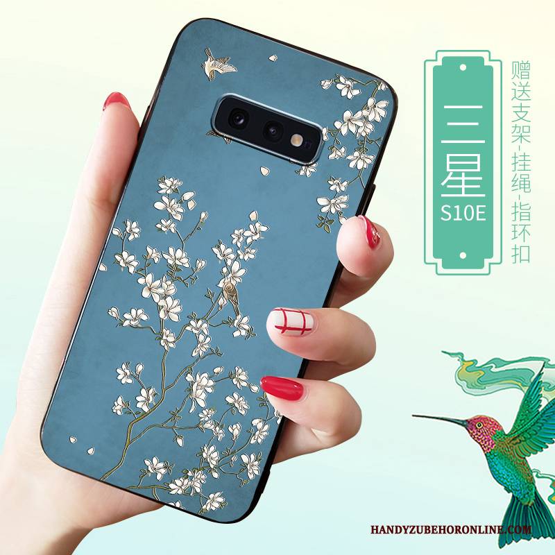 Hülle Samsung Galaxy S10e Prägung High-end Persönlichkeit, Case Samsung Galaxy S10e Weiche Netto Rot Neu