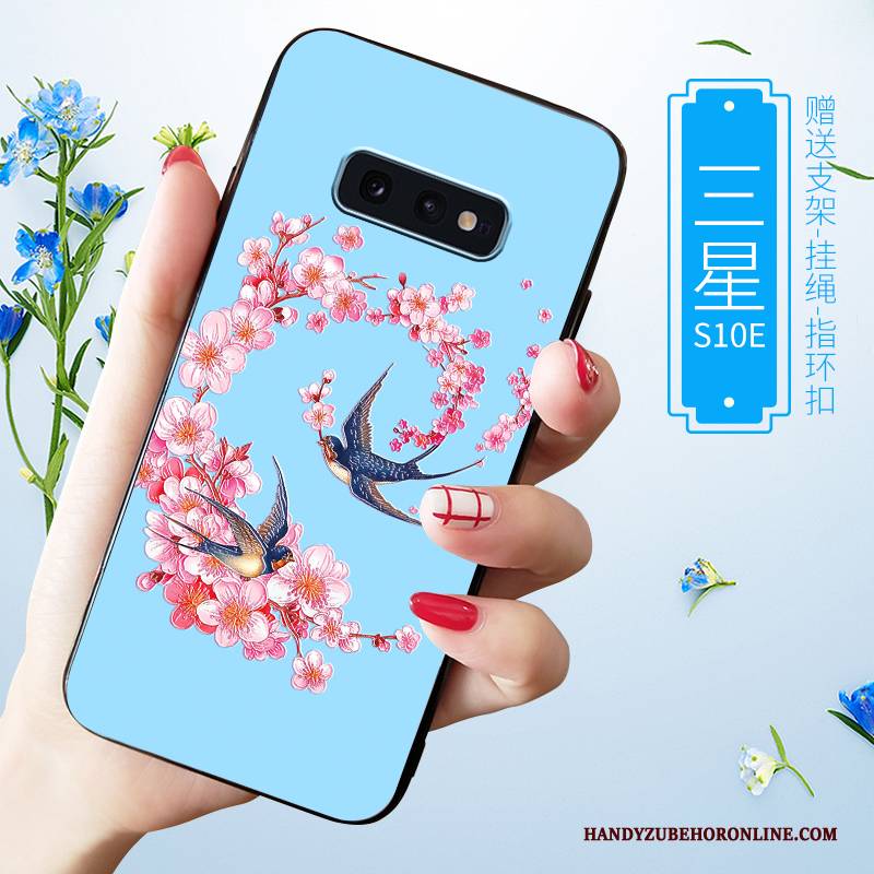 Hülle Samsung Galaxy S10e Prägung High-end Persönlichkeit, Case Samsung Galaxy S10e Weiche Netto Rot Neu