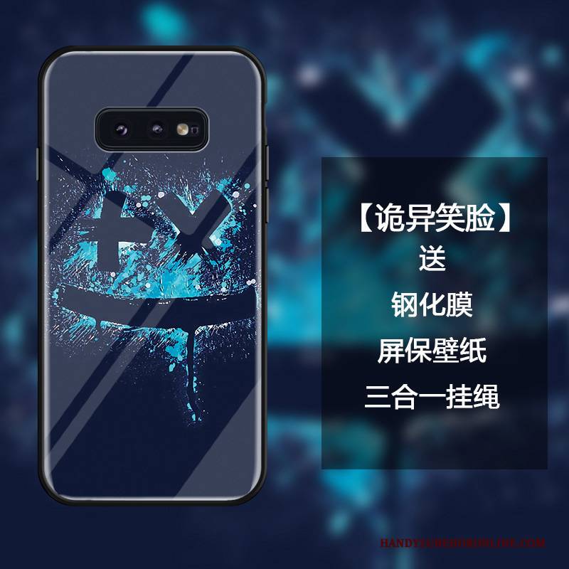 Hülle Samsung Galaxy S10e Schutz Anti-sturz Blau, Case Samsung Galaxy S10e Taschen Buchstaben Handyhüllen