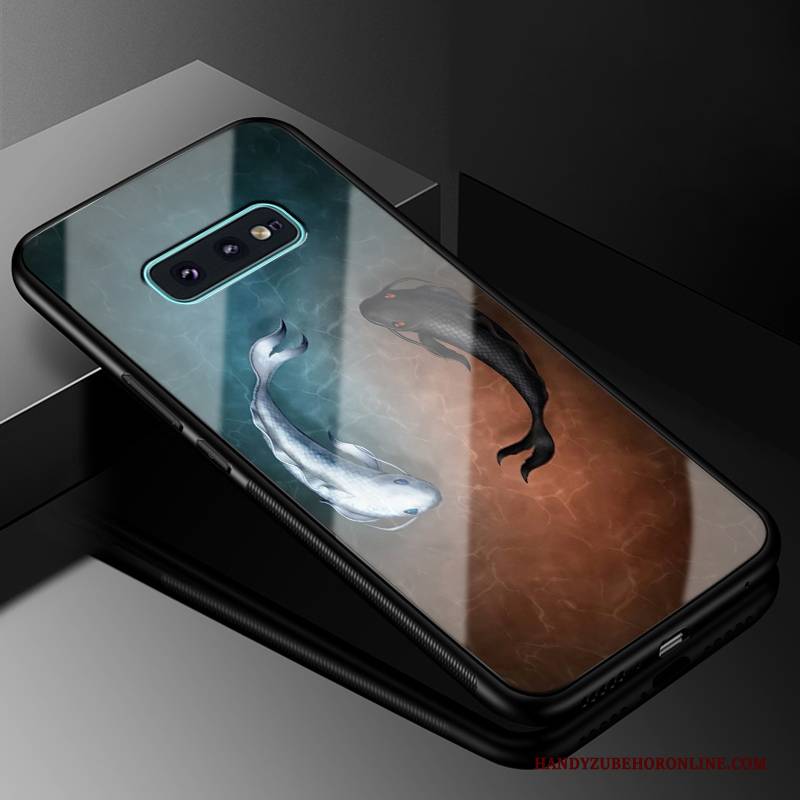 Hülle Samsung Galaxy S10e Schutz Glas Anti-sturz, Case Samsung Galaxy S10e Taschen Weiß Handyhüllen