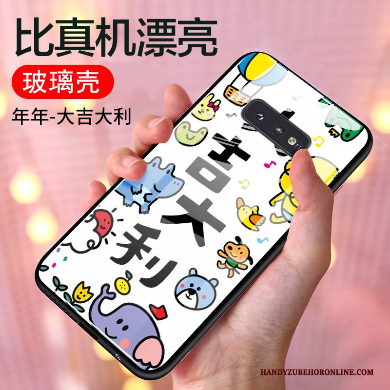 Hülle Samsung Galaxy S10e Schutz Glas Nette, Case Samsung Galaxy S10e Taschen Liebhaber Handyhüllen