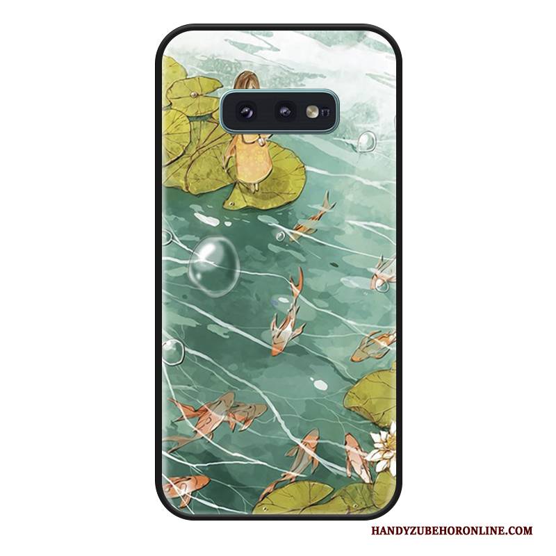 Hülle Samsung Galaxy S10e Schutz Handyhüllen Chinesische Art, Case Samsung Galaxy S10e Luxus Liebhaber Hängende Verzierungen