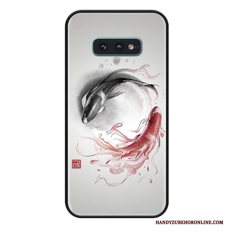 Hülle Samsung Galaxy S10e Schutz Handyhüllen Chinesische Art, Case Samsung Galaxy S10e Luxus Liebhaber Hängende Verzierungen