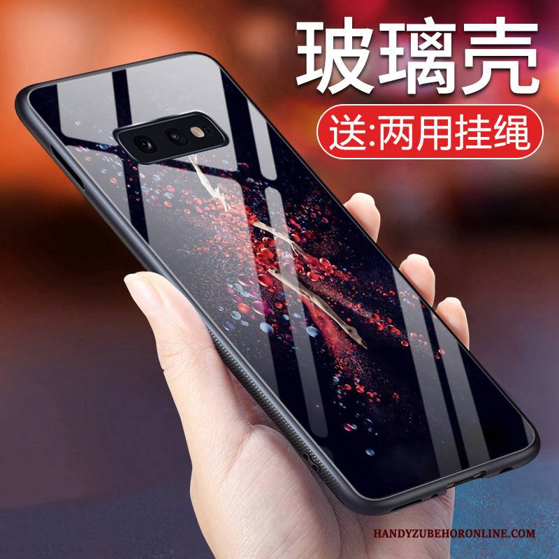 Hülle Samsung Galaxy S10e Schutz Handyhüllen Trendmarke, Case Samsung Galaxy S10e Silikon Lila Bunt