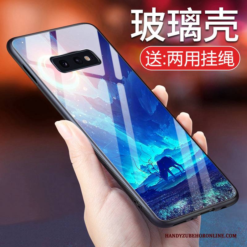 Hülle Samsung Galaxy S10e Schutz Handyhüllen Trendmarke, Case Samsung Galaxy S10e Silikon Lila Bunt