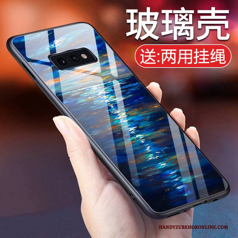 Hülle Samsung Galaxy S10e Schutz Handyhüllen Trendmarke, Case Samsung Galaxy S10e Silikon Lila Bunt