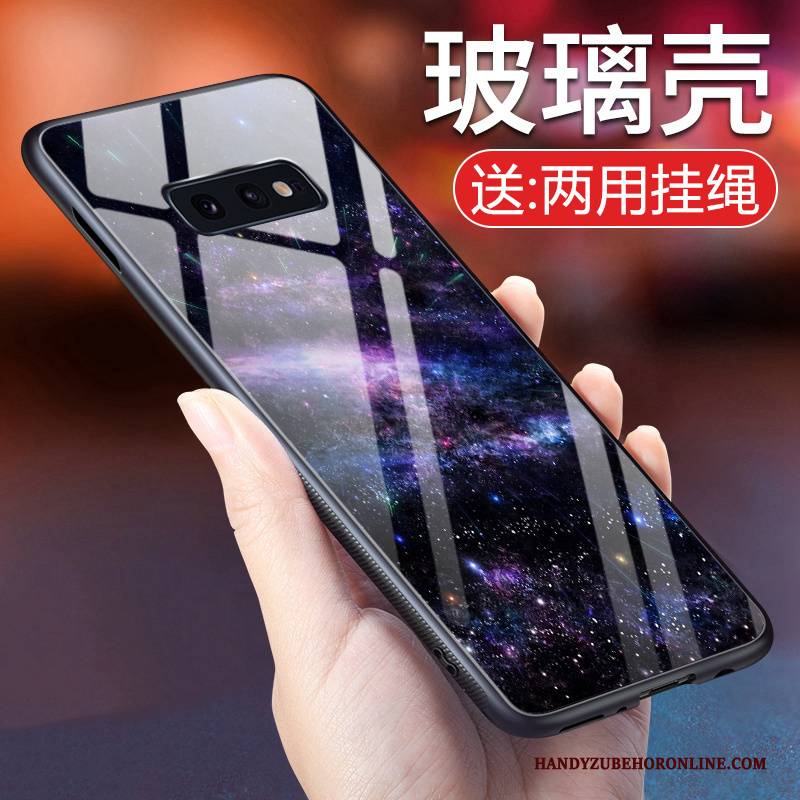 Hülle Samsung Galaxy S10e Schutz Handyhüllen Trendmarke, Case Samsung Galaxy S10e Silikon Lila Bunt