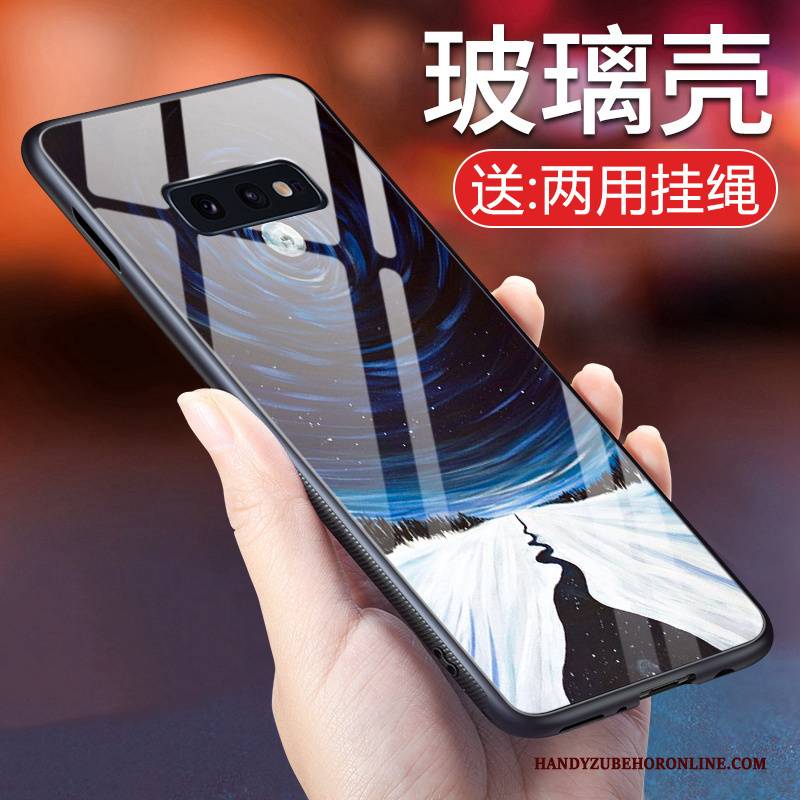 Hülle Samsung Galaxy S10e Schutz Handyhüllen Trendmarke, Case Samsung Galaxy S10e Silikon Lila Bunt