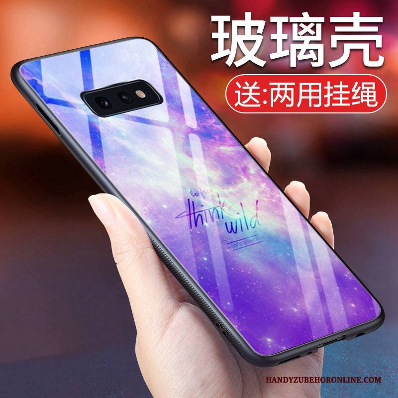 Hülle Samsung Galaxy S10e Schutz Handyhüllen Trendmarke, Case Samsung Galaxy S10e Silikon Lila Bunt