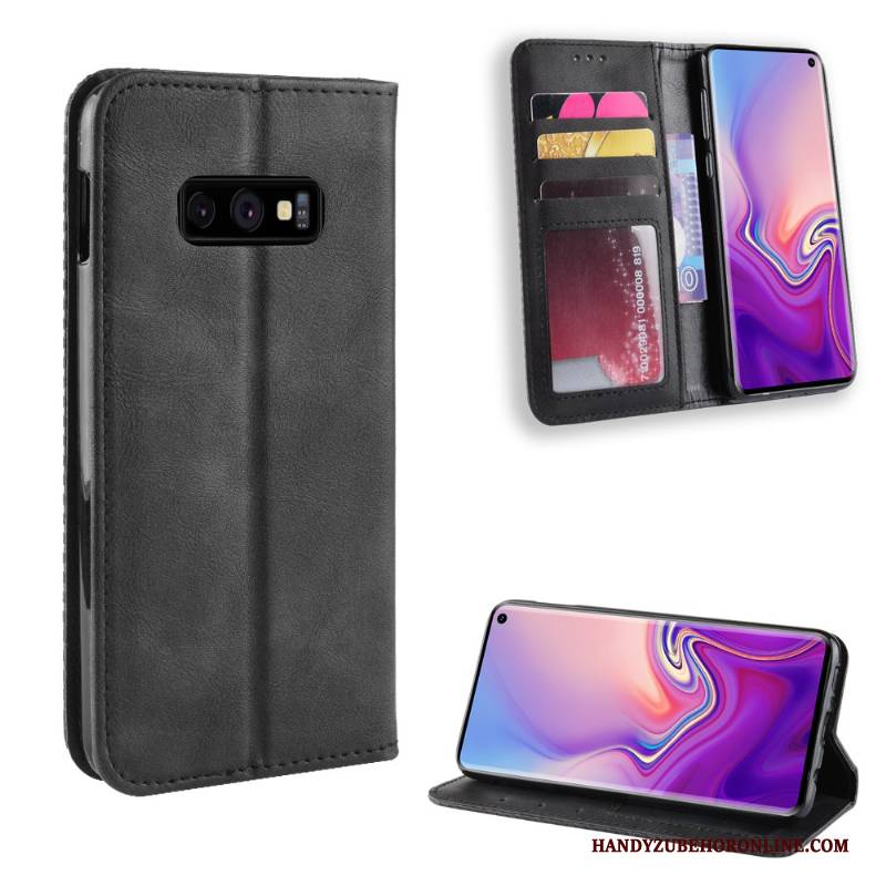 Hülle Samsung Galaxy S10e Schutz Muster Anti-sturz, Case Samsung Galaxy S10e Retro Handyhüllen Karte