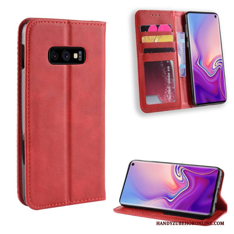 Hülle Samsung Galaxy S10e Schutz Muster Anti-sturz, Case Samsung Galaxy S10e Retro Handyhüllen Karte