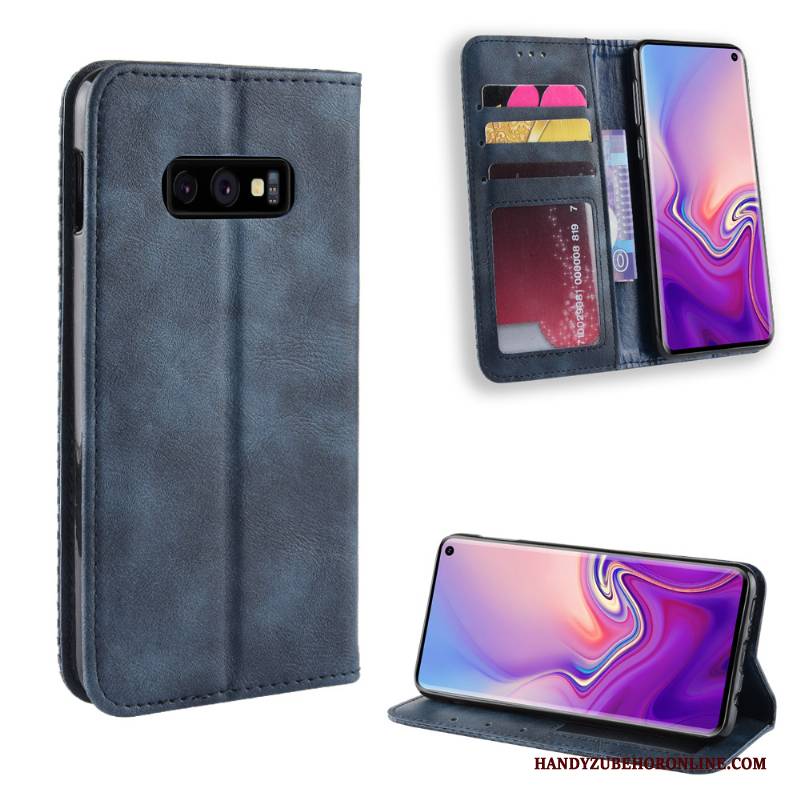 Hülle Samsung Galaxy S10e Schutz Muster Anti-sturz, Case Samsung Galaxy S10e Retro Handyhüllen Karte