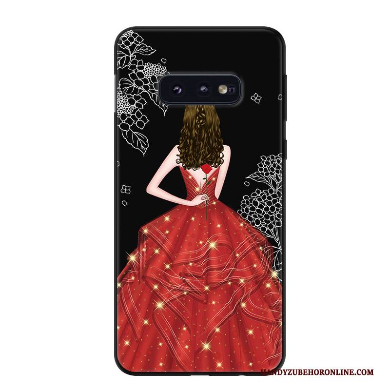 Hülle Samsung Galaxy S10e Silikon Anti-sturz Handyhüllen, Case Samsung Galaxy S10e Karikatur Persönlichkeit Grün