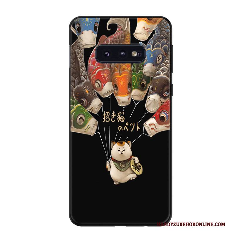 Hülle Samsung Galaxy S10e Silikon Anti-sturz Handyhüllen, Case Samsung Galaxy S10e Karikatur Persönlichkeit Grün