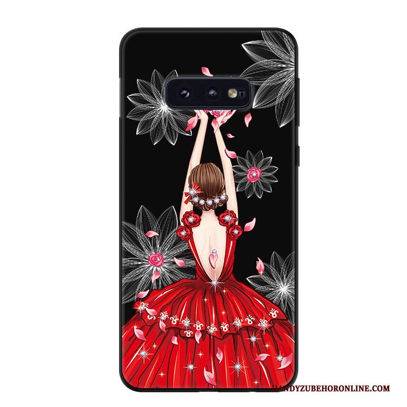 Hülle Samsung Galaxy S10e Silikon Anti-sturz Handyhüllen, Case Samsung Galaxy S10e Karikatur Persönlichkeit Grün