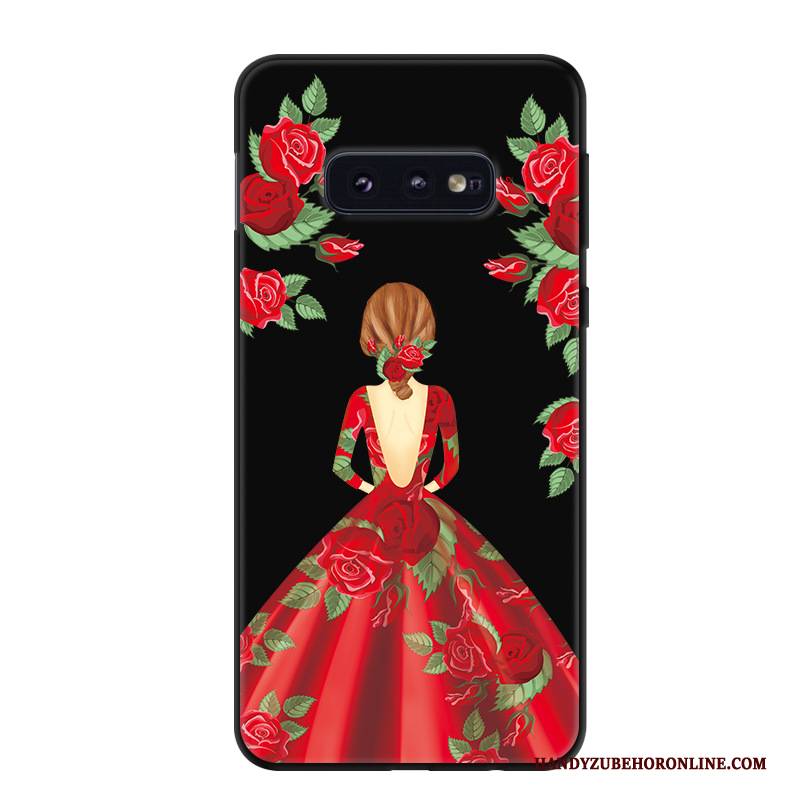 Hülle Samsung Galaxy S10e Silikon Anti-sturz Handyhüllen, Case Samsung Galaxy S10e Karikatur Persönlichkeit Grün