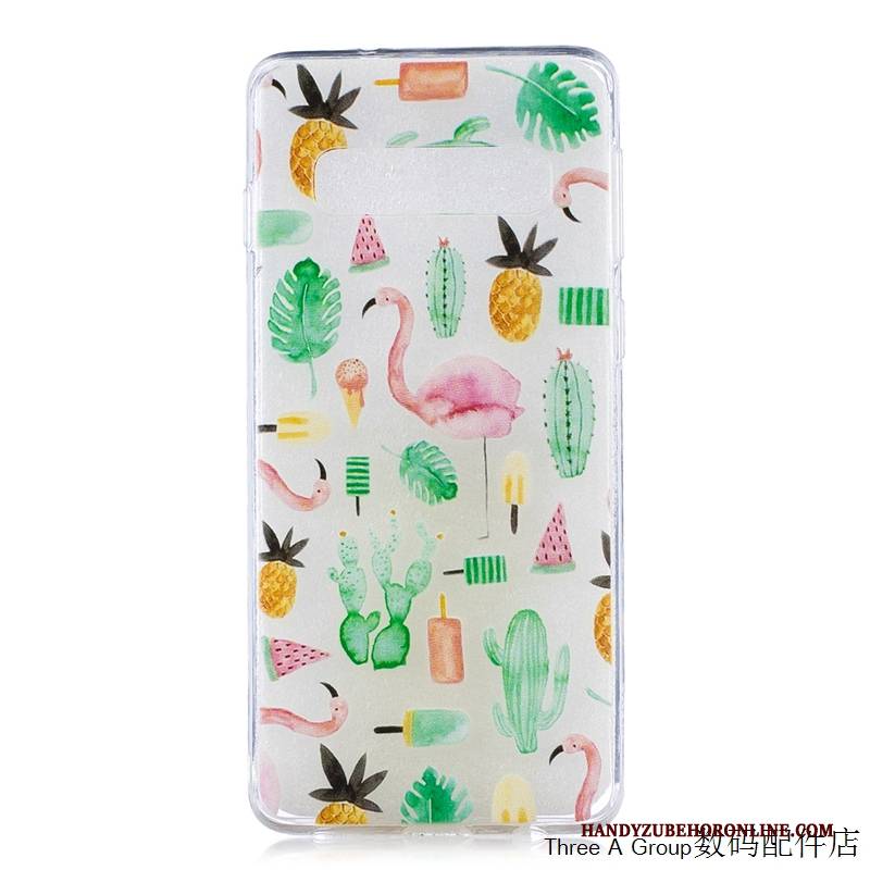 Hülle Samsung Galaxy S10e Silikon Grün Anti-sturz, Case Samsung Galaxy S10e Taschen Handyhüllen