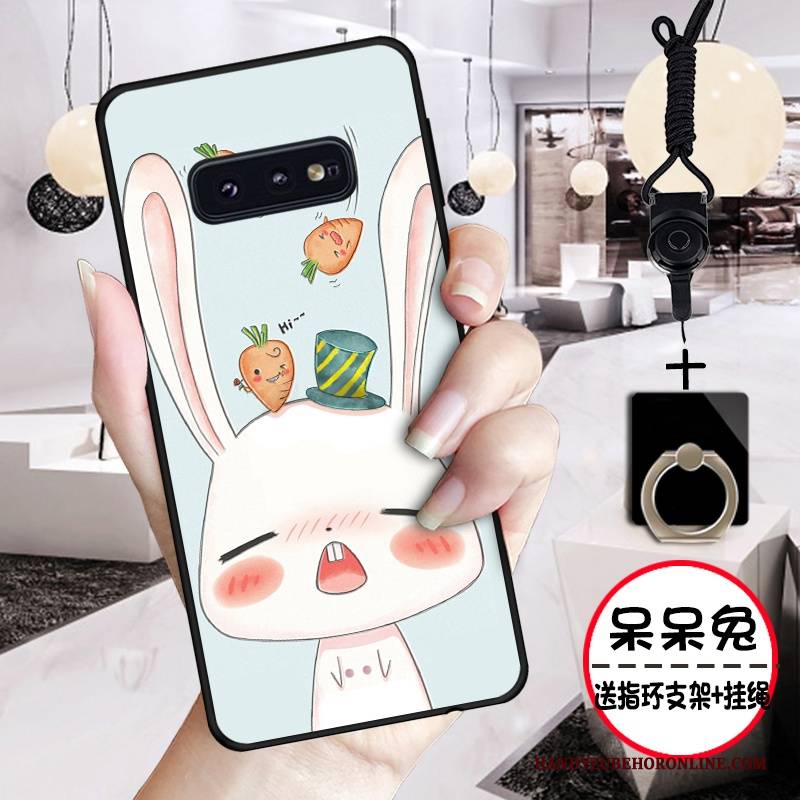 Hülle Samsung Galaxy S10e Silikon Handyhüllen Anti-sturz, Case Samsung Galaxy S10e Karikatur Rosa Nette