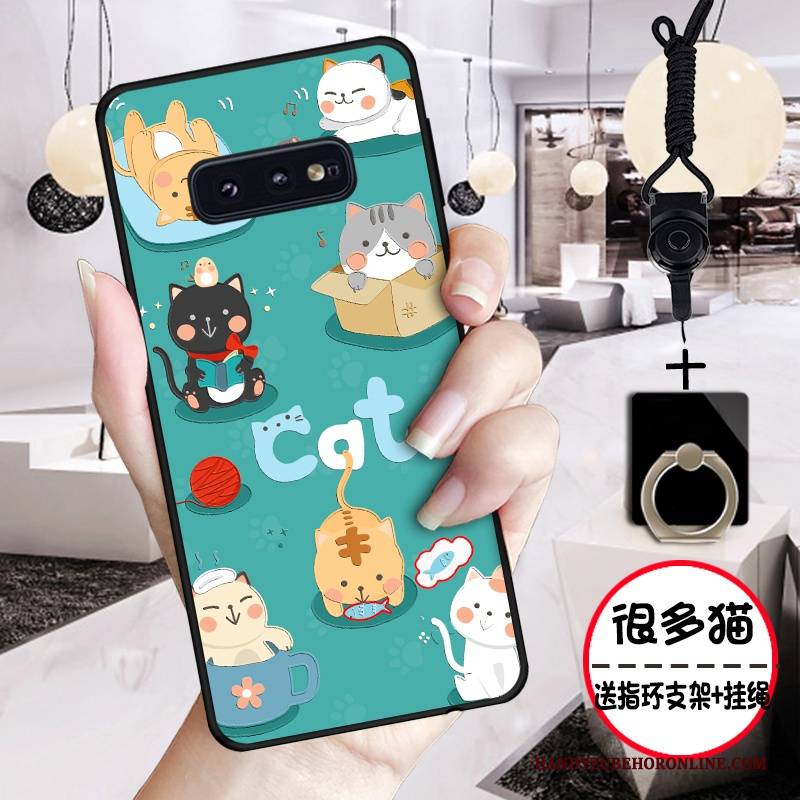 Hülle Samsung Galaxy S10e Silikon Handyhüllen Anti-sturz, Case Samsung Galaxy S10e Karikatur Rosa Nette