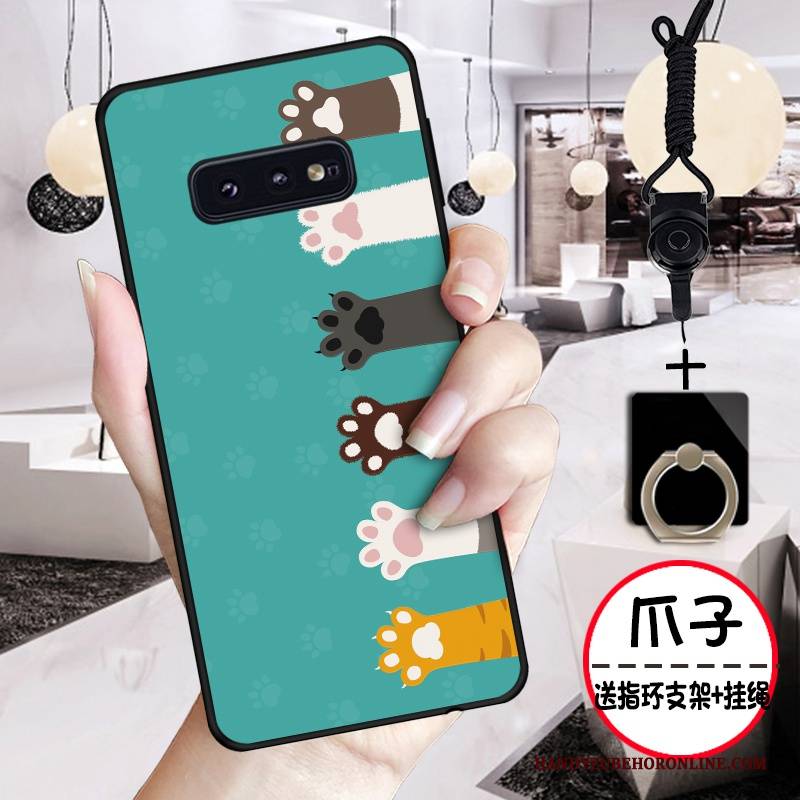 Hülle Samsung Galaxy S10e Silikon Handyhüllen Anti-sturz, Case Samsung Galaxy S10e Karikatur Rosa Nette