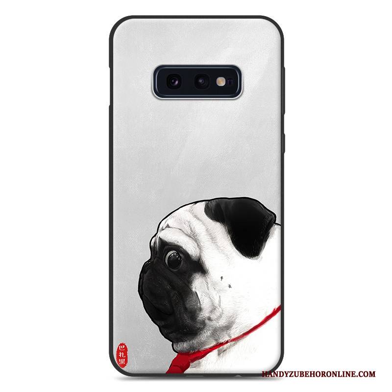 Hülle Samsung Galaxy S10e Silikon Hängende Verzierungen Trend, Case Samsung Galaxy S10e Weiche Weiß Liebhaber