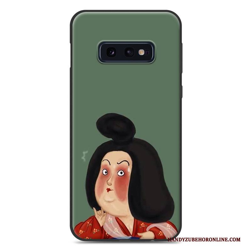 Hülle Samsung Galaxy S10e Silikon Hängende Verzierungen Trend, Case Samsung Galaxy S10e Weiche Weiß Liebhaber