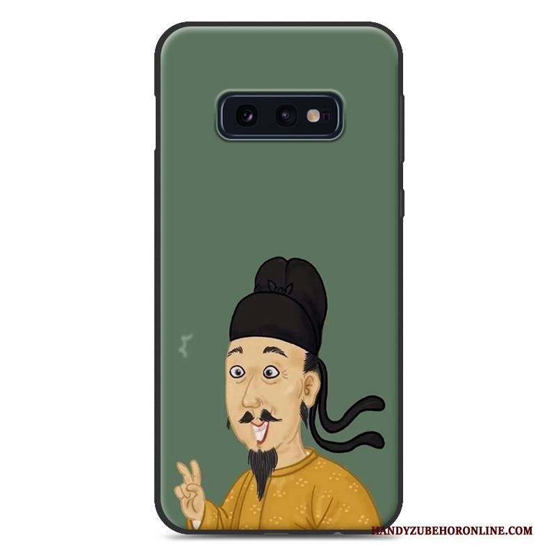 Hülle Samsung Galaxy S10e Silikon Hängende Verzierungen Trend, Case Samsung Galaxy S10e Weiche Weiß Liebhaber