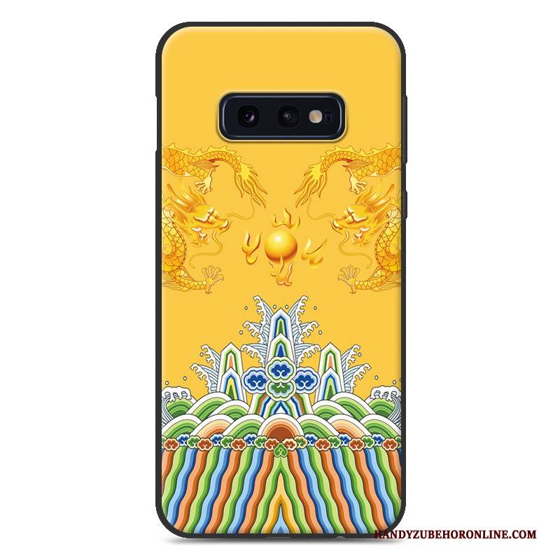 Hülle Samsung Galaxy S10e Silikon Hängende Verzierungen Trend, Case Samsung Galaxy S10e Weiche Weiß Liebhaber