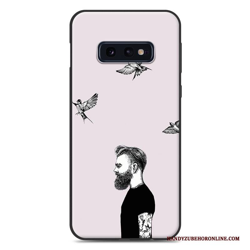 Hülle Samsung Galaxy S10e Silikon Hängende Verzierungen Trend, Case Samsung Galaxy S10e Weiche Weiß Liebhaber