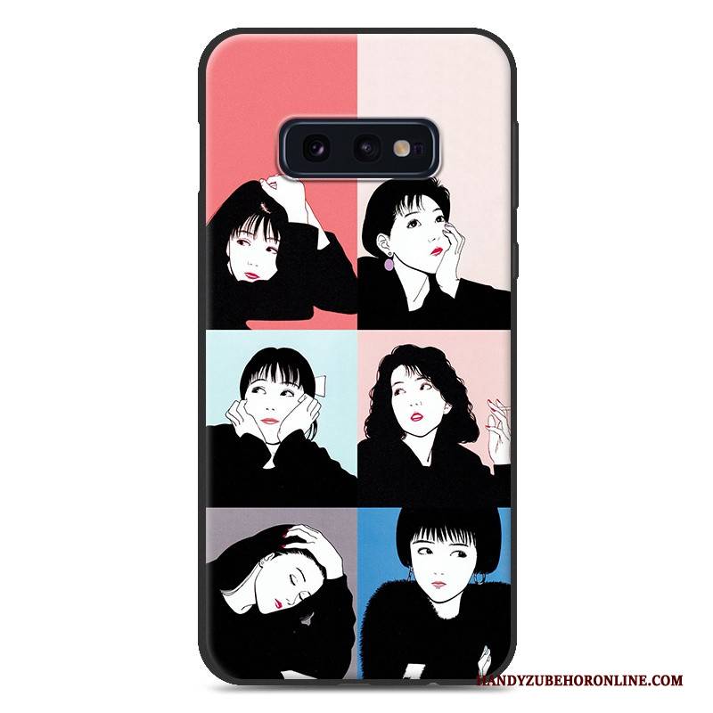 Hülle Samsung Galaxy S10e Silikon Hängende Verzierungen Trend, Case Samsung Galaxy S10e Weiche Weiß Liebhaber