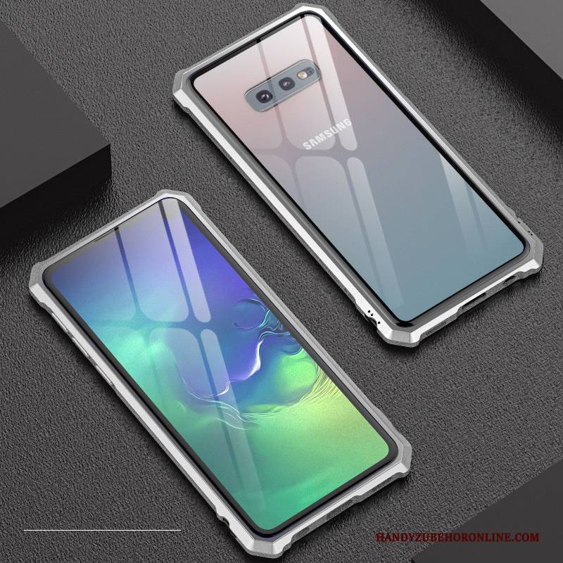 Hülle Samsung Galaxy S10e Taschen Anti-sturz Handyhüllen, Case Samsung Galaxy S10e Metall Grenze Schlank