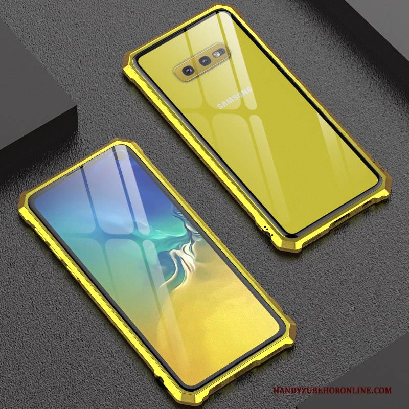 Hülle Samsung Galaxy S10e Taschen Anti-sturz Handyhüllen, Case Samsung Galaxy S10e Metall Grenze Schlank