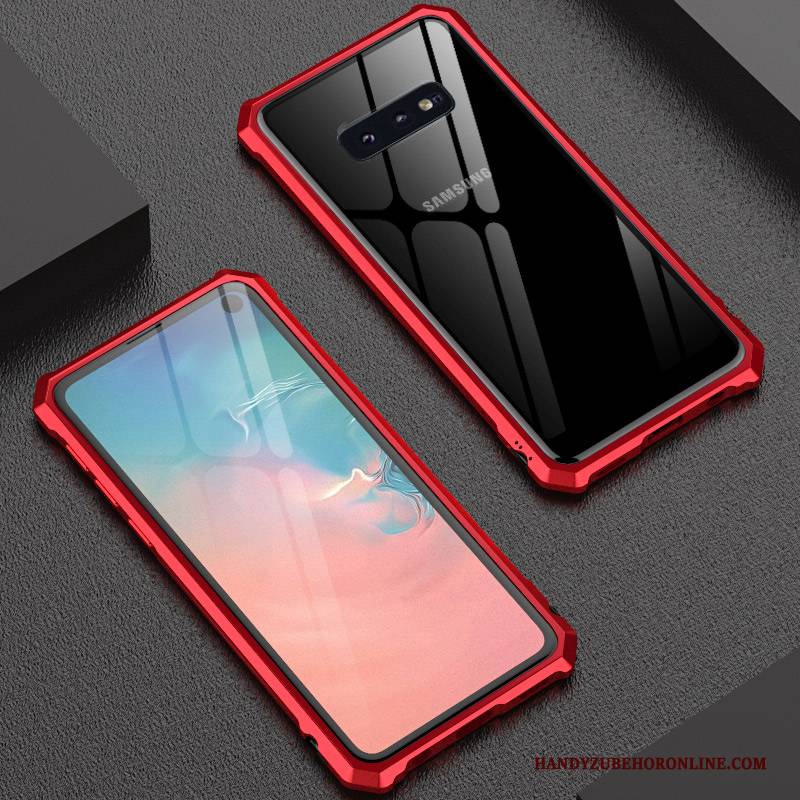 Hülle Samsung Galaxy S10e Taschen Anti-sturz Handyhüllen, Case Samsung Galaxy S10e Metall Grenze Schlank