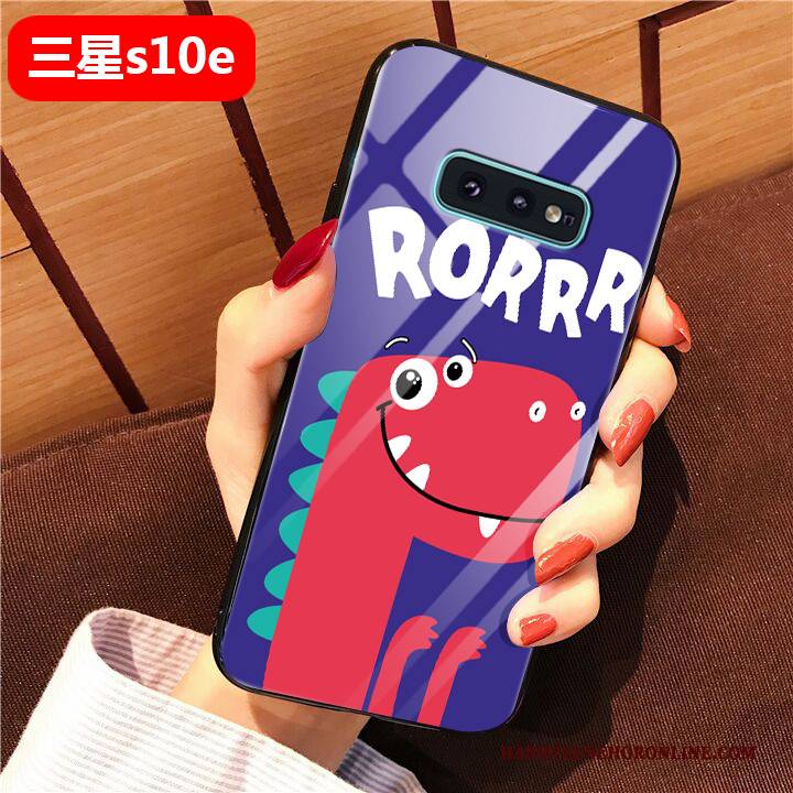 Hülle Samsung Galaxy S10e Taschen Einfach Kunst, Case Samsung Galaxy S10e Karikatur Anti-sturz Glas