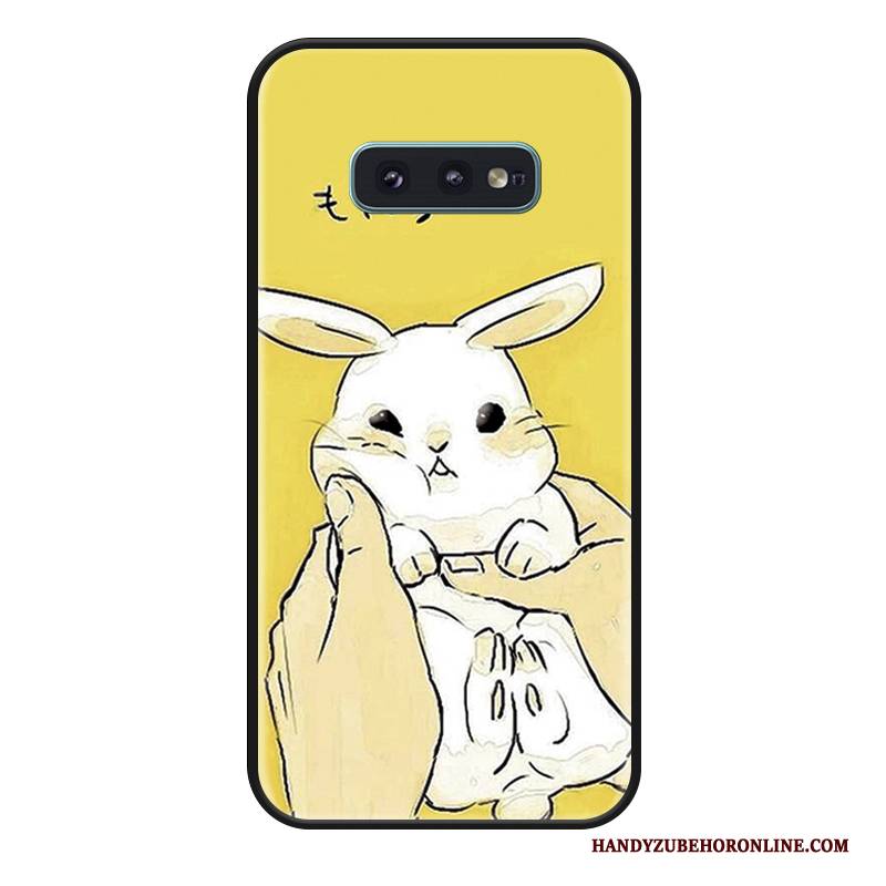 Hülle Samsung Galaxy S10e Taschen Kaninchen Einfach, Case Samsung Galaxy S10e Silikon Netto Rot Liebhaber