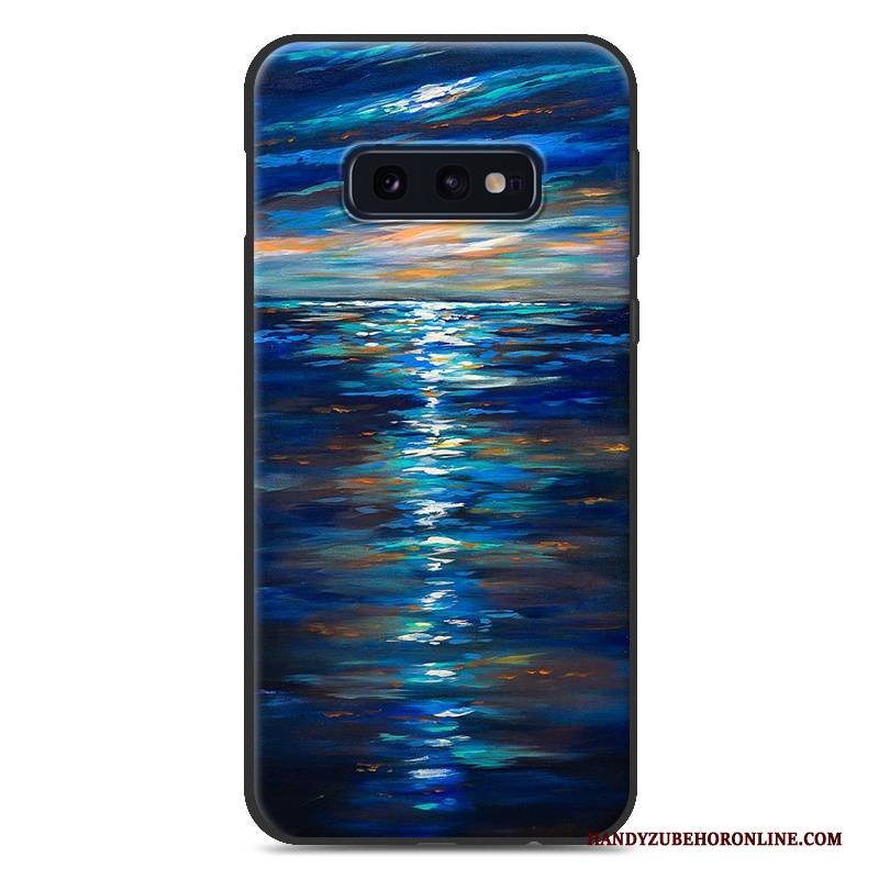 Hülle Samsung Galaxy S10e Taschen Persönlichkeit Netto Rot, Case Samsung Galaxy S10e Kreativ Trend Blau