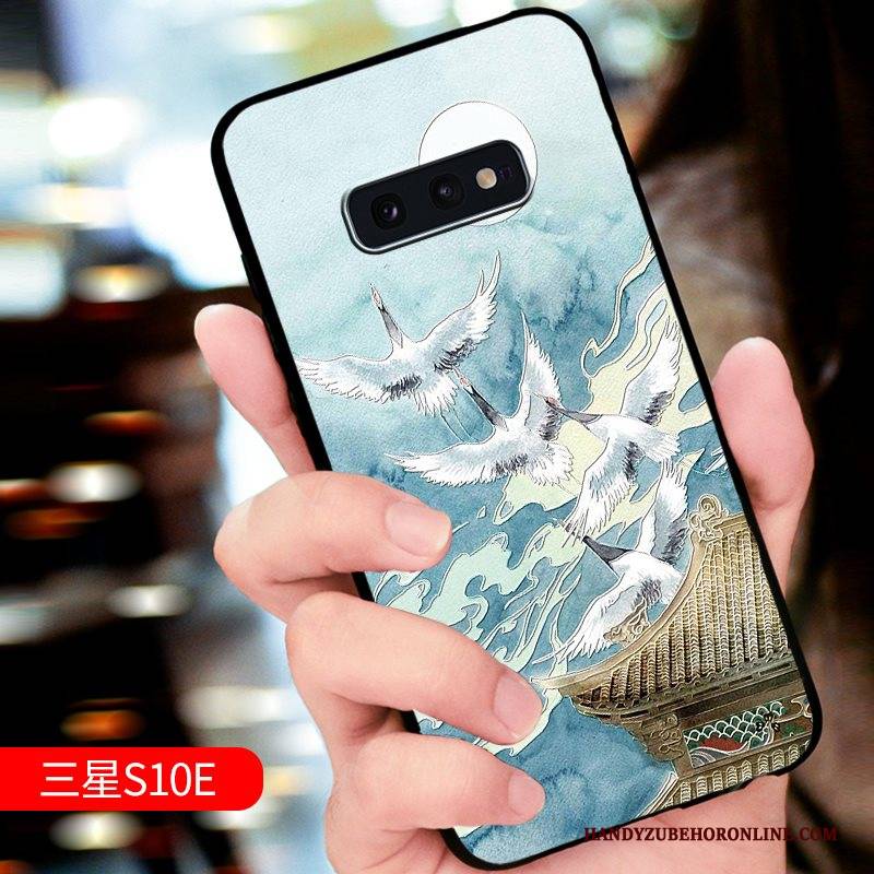 Hülle Samsung Galaxy S10e Taschen Trend Grün, Case Samsung Galaxy S10e Schutz Handyhüllen Neu