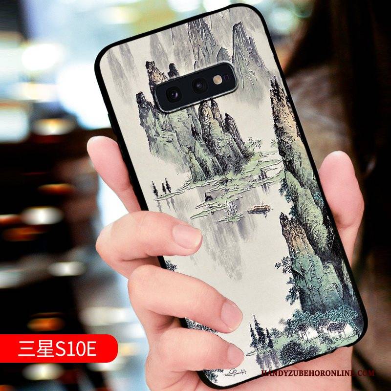 Hülle Samsung Galaxy S10e Taschen Trend Grün, Case Samsung Galaxy S10e Schutz Handyhüllen Neu