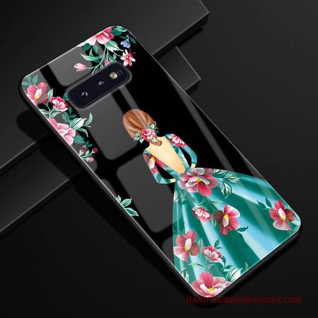 Hülle Samsung Galaxy S10e Weiche Glas Handyhüllen, Case Samsung Galaxy S10e Silikon Trend Blau