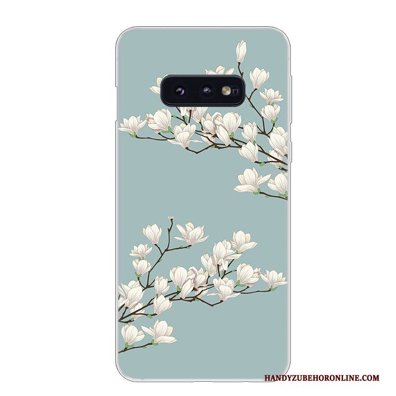 Hülle Samsung Galaxy S10e Weiche Weiß Handyhüllen, Case Samsung Galaxy S10e Silikon Blau Anti-sturz