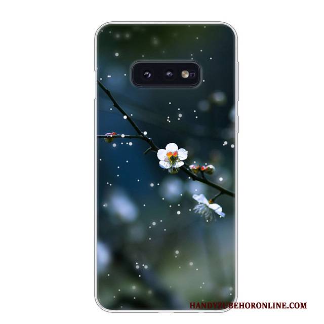 Hülle Samsung Galaxy S10e Weiche Weiß Handyhüllen, Case Samsung Galaxy S10e Silikon Blau Anti-sturz